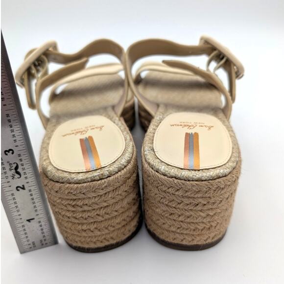Sam Edelman Carson Platform Wedge Espadrille Slide Sandal Cream US8.5 EU39 - Picture 4 of 12